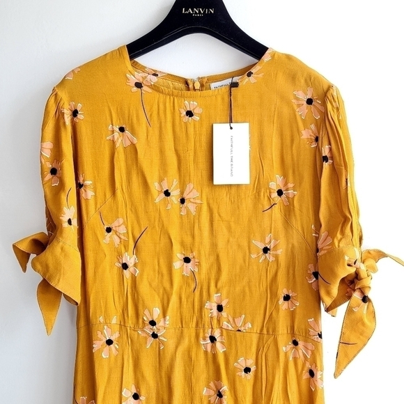 Faithfull the Brand Emilia Botany Floral Print Midi Dress NWT Size 4/Small - Picture 10 of 17